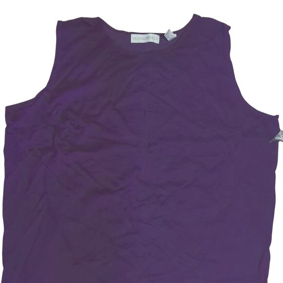 NWT Valerie Stevens 2X Stretchy Purple Tank Top [0072] - Picture 3 of 4